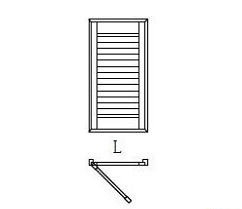 Single panel left hinge