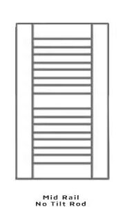 Mid Rail with no Tilt Rod