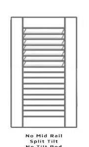 No Mid Rail No Tilt Rod
